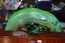 Hand Blown American Vis Glass Bowl No.4107