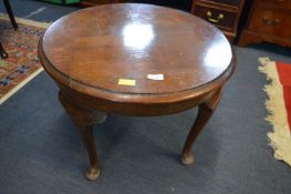 Circular Coffee Table on Queen Anne Legs