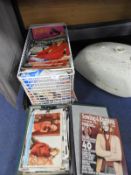 Large Basket Vintage Sewing & Knitting Magazines