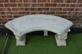 *Stone Effect Garden Bench on Squirrel Supports
