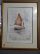 Large Framed Print of a Boat 
