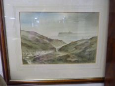 Framed Water Colour John E. Parkin - Coastal Scene