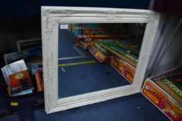 Large Ornate Cream Framed Mirror