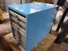 Metal Index Card Drawer Unit