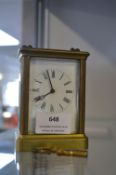 Victorian Brass Carriage Clock (working condition with original key)