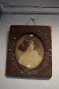 Edwardian Posher in Framed with Applied Floral Decoration