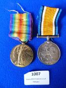 WWI Medal Pair to 41060 Private H. C. Faithful Scottish Rifles