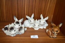 Three Sets of Goebel Rabbit Figures