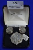 Three Victorian Silver Brooches with Monograms (unmarked silver)