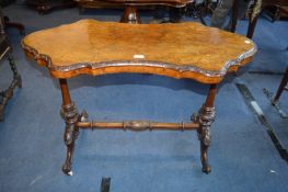 Late Victorian Walnut Inlaid Hall Table