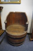 Oak Barrel Chair