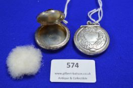 Two Hallmarked Sterling Silver Miniature Compacts - Birmingham 1919 ~16g gross