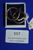 Pair of 9k Gold Hoop Earrings ~1.9g total