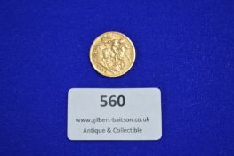 1918 Gold Half Sovereign