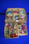 Three Boxes of Vintage Glass Christmas Decorations