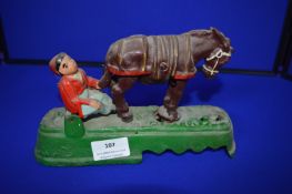 Reproduction cast Iron Moneybox - Kicking Mule