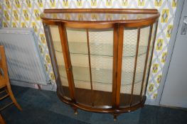 Vintage Walnut Display Cabinet