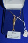 9k Gold Fish Pendant ~2g with Non-Gold Chain