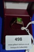 9k Gold Ring set with Single Emerald ~2.1g gross