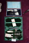 Cased Sewing Sets, Button Hooks, etc.