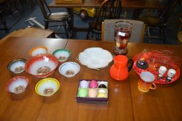 Selection of Vintage Glassware Including Dessert Bowls, Vases, etc.
