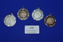 Four Hallmarked Sterling Silver Medallions