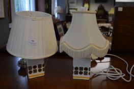 Pair of 1970's Retro Pottery Lamp Bases by Sandland Ware