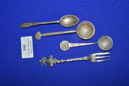 Four Mexican Silver Spoons