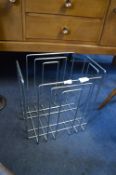 Retro Chrome Magazine Rack
