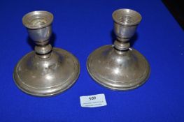 Two Sterling Silver Candlesticks