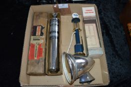 Vintage Items; Gas Pumps, Jet Fire Extinguisher, etc.