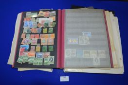 Stamp Album with Assorted Leaves, etc.
