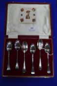 Cased Set of Six Hallmarked Sterling Silver Teaspoons ~52g total