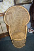 Vintage Wicker Peacock Chairs
