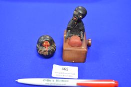 Two Ethnic Carved Animated Figures