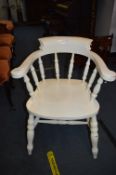 White Painted Captains Chair