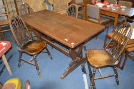 Refectory Table and Four Chairs (AF - for restoration)