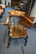Victorian Mahogany Captains Chair