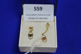 Pair of 9k Gold Earrings ~0.7g total