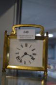 Victorian Brass Carriage Clock (working condition, no key)