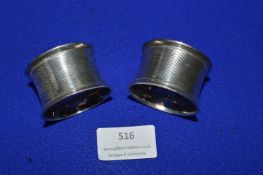Two Hallmarked Sterling Silver Napkin Rings