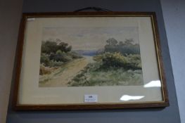 Unsigned Watercolour of a Country Scene
