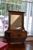 Victorian Mahogany Mirror with Shelf and Drawer