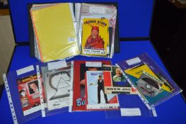 Album of Autographed Records, Programmes, Cards, etc.