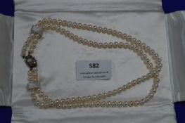 Cased Mikimoto Cultured Pearl Necklace