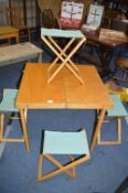 Foldaway Picnic Table and Four Stools