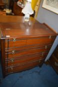 Victorian Four Drawer Mahogany Drop Front Chest