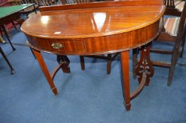 Mahogany Half Moon Hall Table