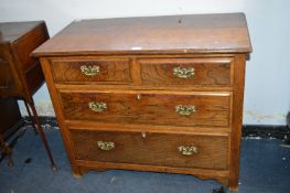 Edwardian Oak Two over Two Chest
