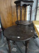 3 Circular Wood Pub Table ~75cm diameter